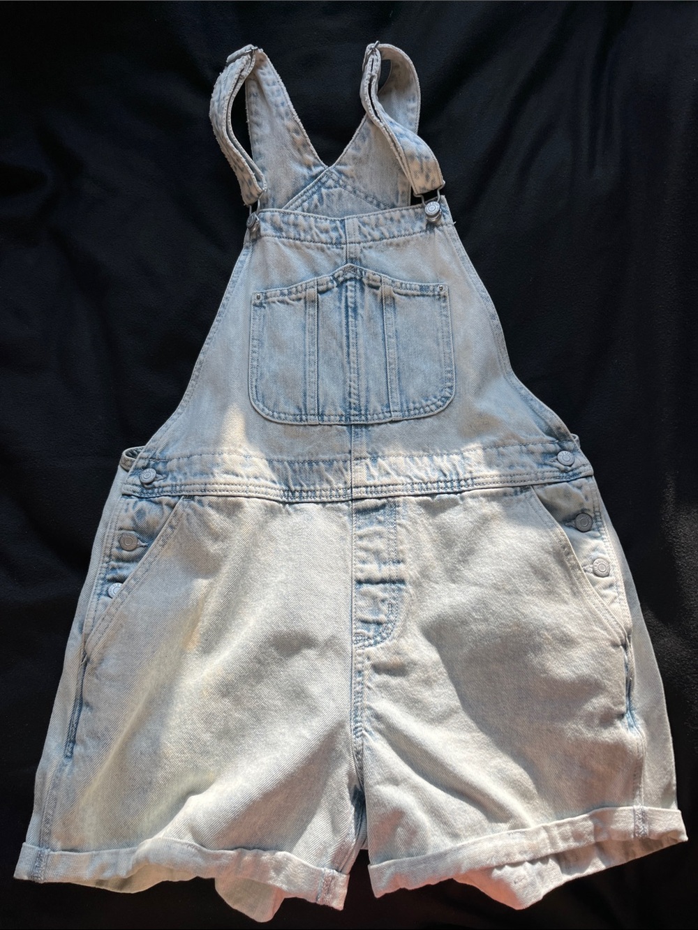 Old Navy Light Wash Denim Short Overalls